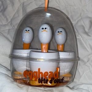 Msc International Joie egg face cup and spoon egg heads